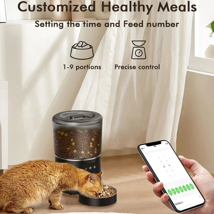 MyPetsBay™ Smart Automatic Pet Feeder 4L App-Controlled Food Dispenser for Cats & Dogs