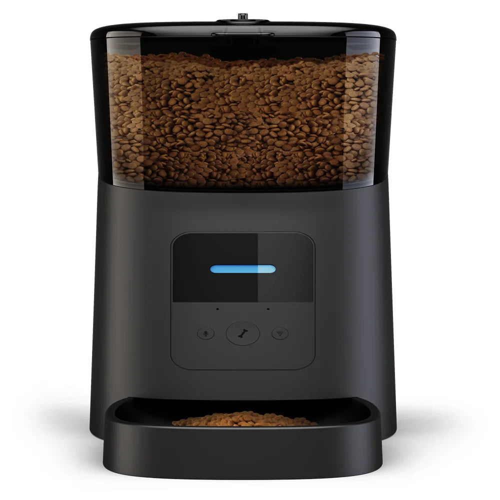 MyPetsBay™ 6L Smart Automatic Pet Feeder – WiFi App Control, Scheduled Feeding, Voice Call, Dual Power Supply for Cats, Puppies & All Dog Breeds