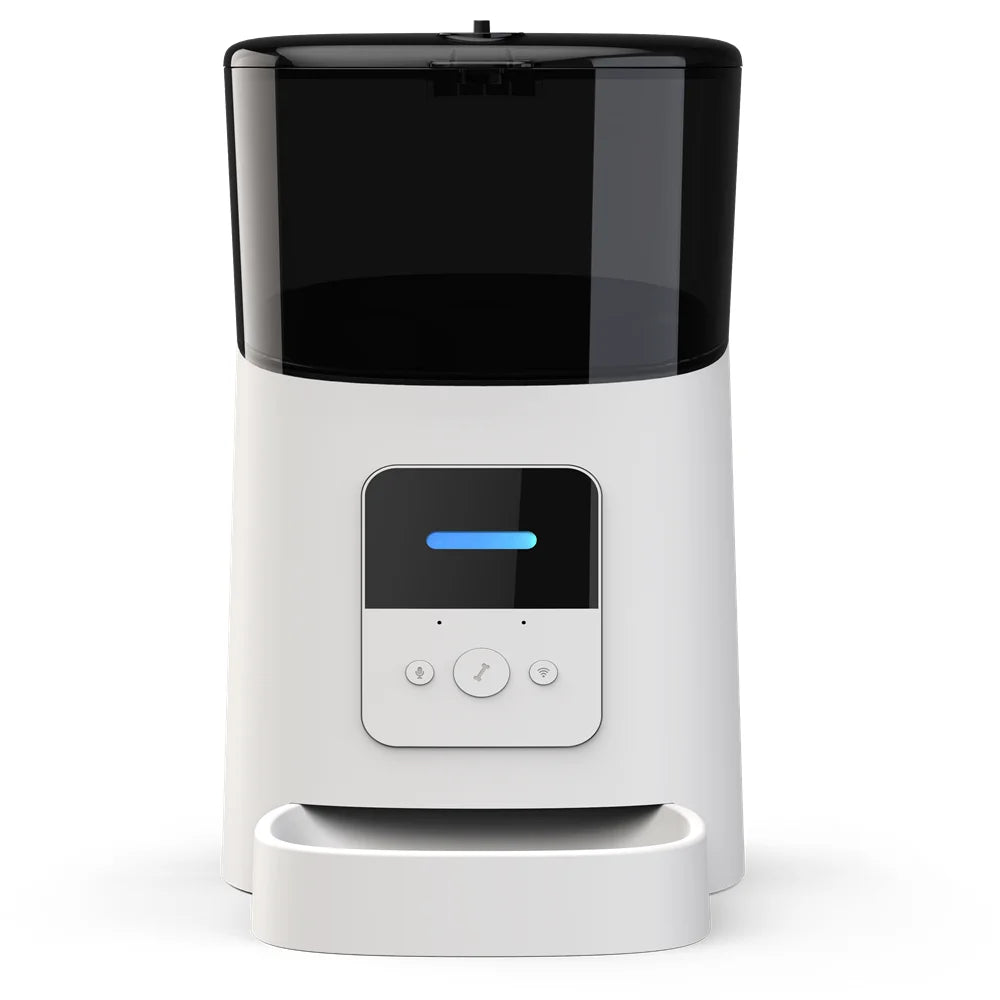 MyPetsBay™ 6L Smart Automatic Pet Feeder – WiFi App Control, Scheduled Feeding, Voice Call, Dual Power Supply for Cats, Puppies & All Dog Breeds