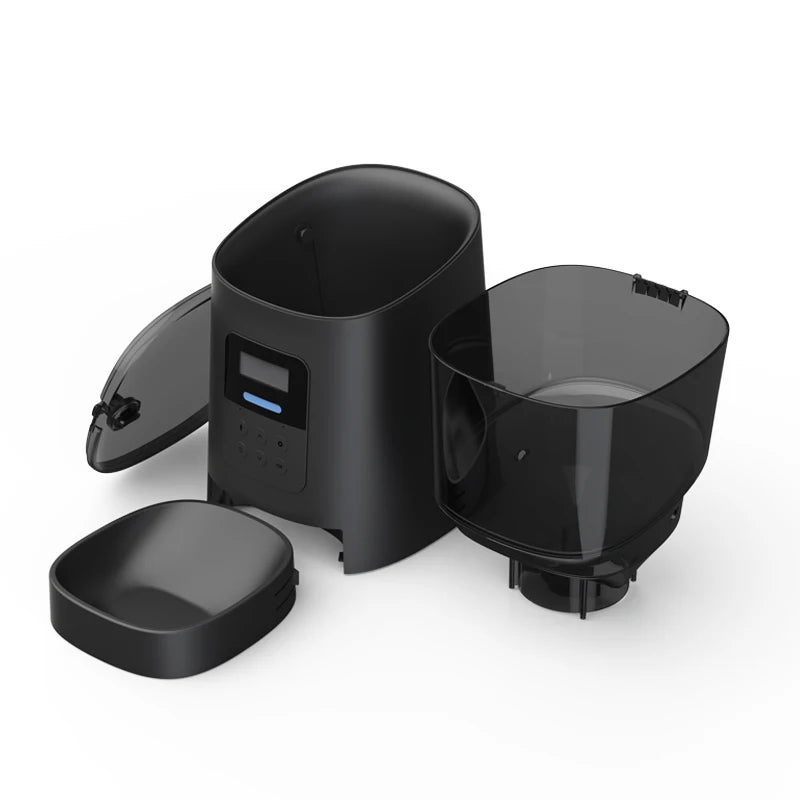 MyPetsBay™ 6L Smart Automatic Pet Feeder – WiFi App Control, Scheduled Feeding, Voice Call, Dual Power Supply for Cats, Puppies & All Dog Breeds