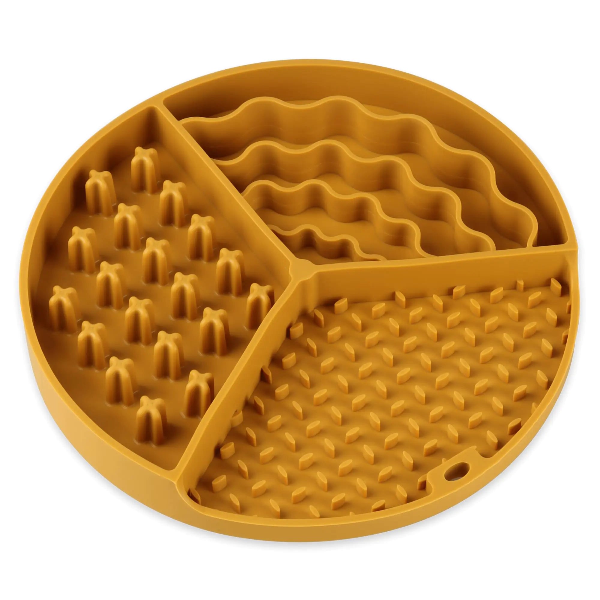 Lick Mat for Dogs and Cats with Suction Cups Silicone Slow Feeders Dog Bowls for Anxiety Relief Perfect for Yogurt Treats or Peanut Butter (Yellow)