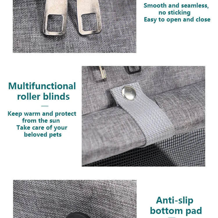 MyPetsBay™ 3-in-1 Bicycle Pet Carrier Bag  Convertible Cat & Small Dog Travel Backpack for Outdoor Adventures