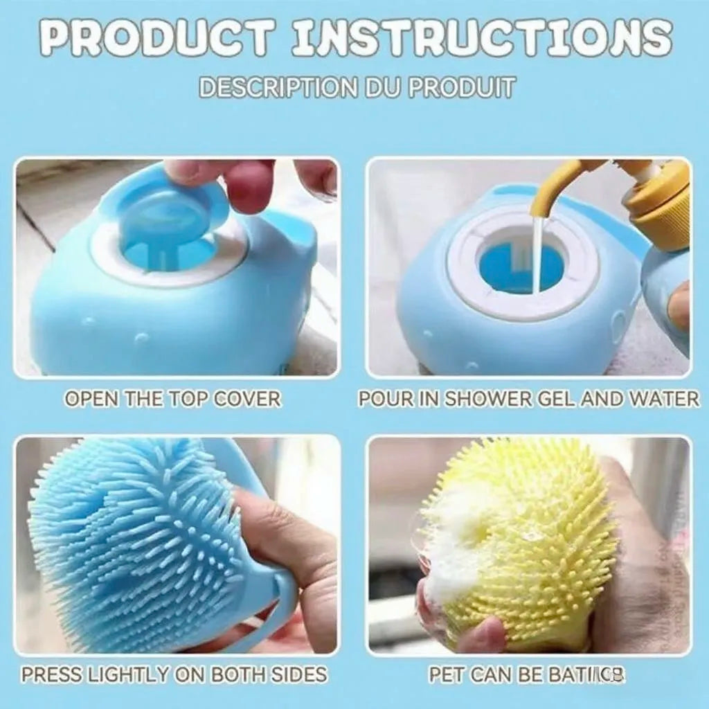MyPetsBay™ Silicone Pet Massage & Bath Brush