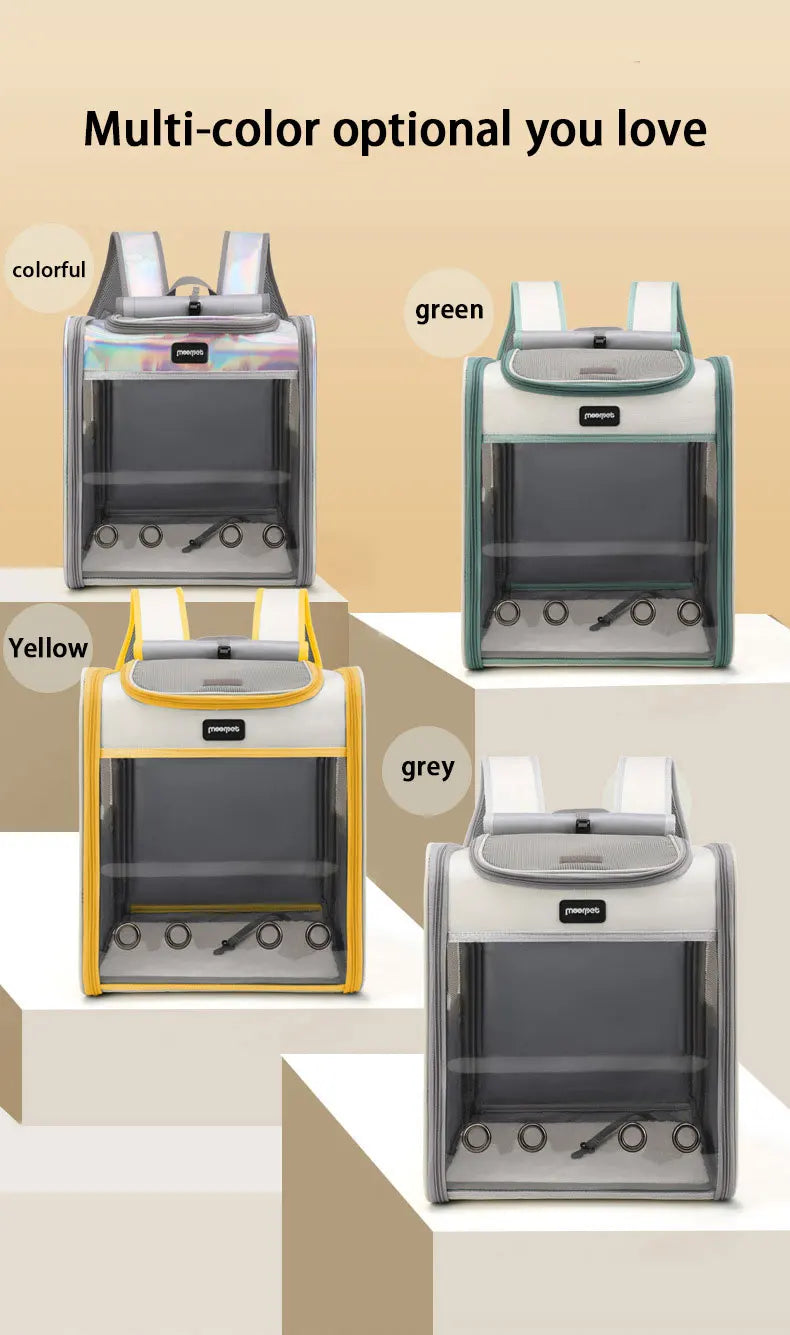 MyPetsBay™ Transparent Pet Backpack Comfort & Adventure for Your Furry Friend