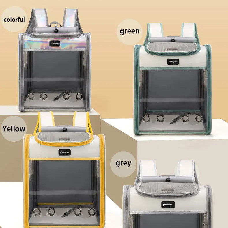 MyPetsBay™ Transparent Pet Backpack Comfort & Adventure for Your Furry Friend
