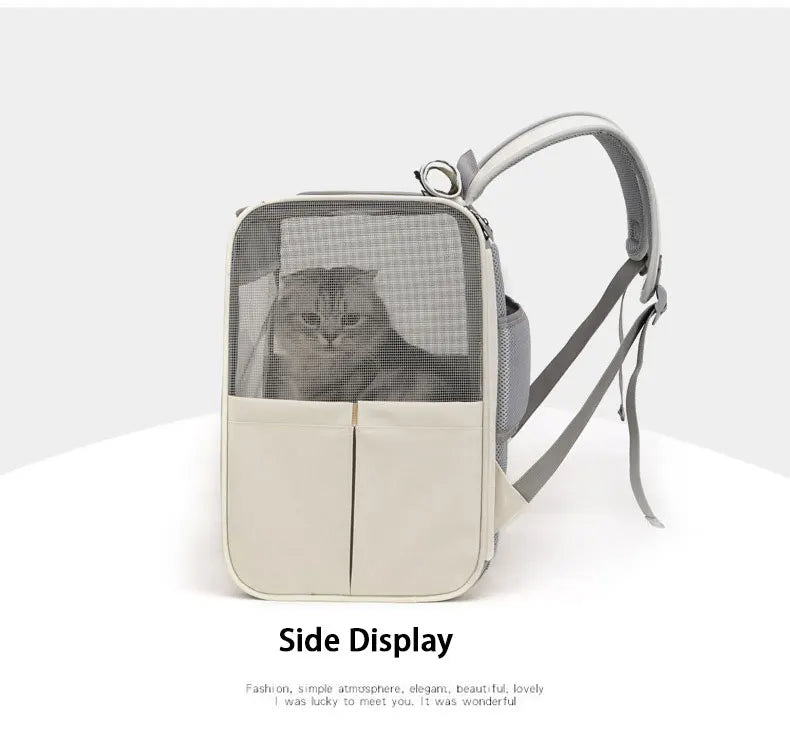 MyPetsBay™ Transparent Pet Backpack Comfort & Adventure for Your Furry Friend