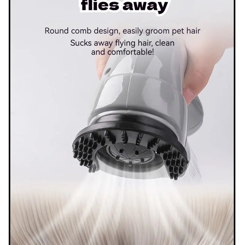 MyPetsBay™ Portable Electric Pet Hair Vacuum & Massage Brush Dual-Purpose Grooming Tool for Cats & Dogs