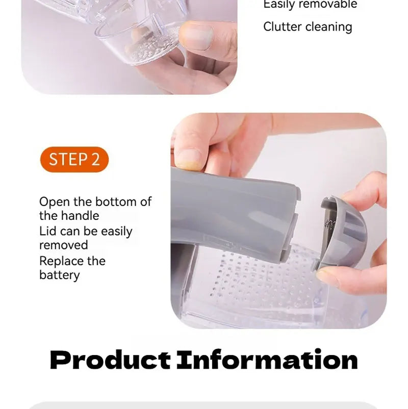 MyPetsBay™ Portable Electric Pet Hair Vacuum & Massage Brush Dual-Purpose Grooming Tool for Cats & Dogs