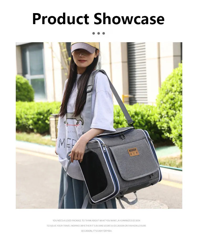 MyPetsBay™ 3-in-1 Bicycle Pet Carrier Bag  Convertible Cat & Small Dog Travel Backpack for Outdoor Adventures