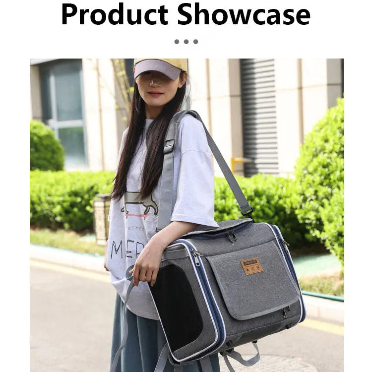 MyPetsBay™ 3-in-1 Bicycle Pet Carrier Bag  Convertible Cat & Small Dog Travel Backpack for Outdoor Adventures