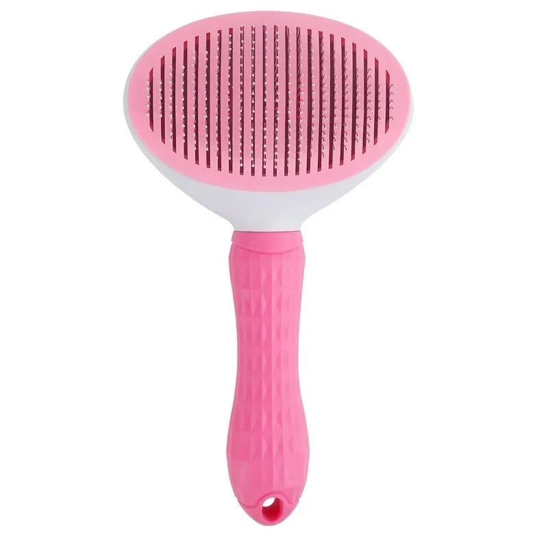 MyPetsBay™ Gentle Pet Grooming Brush – Self-Cleaning Hair Removal Comb for Dogs & Cats