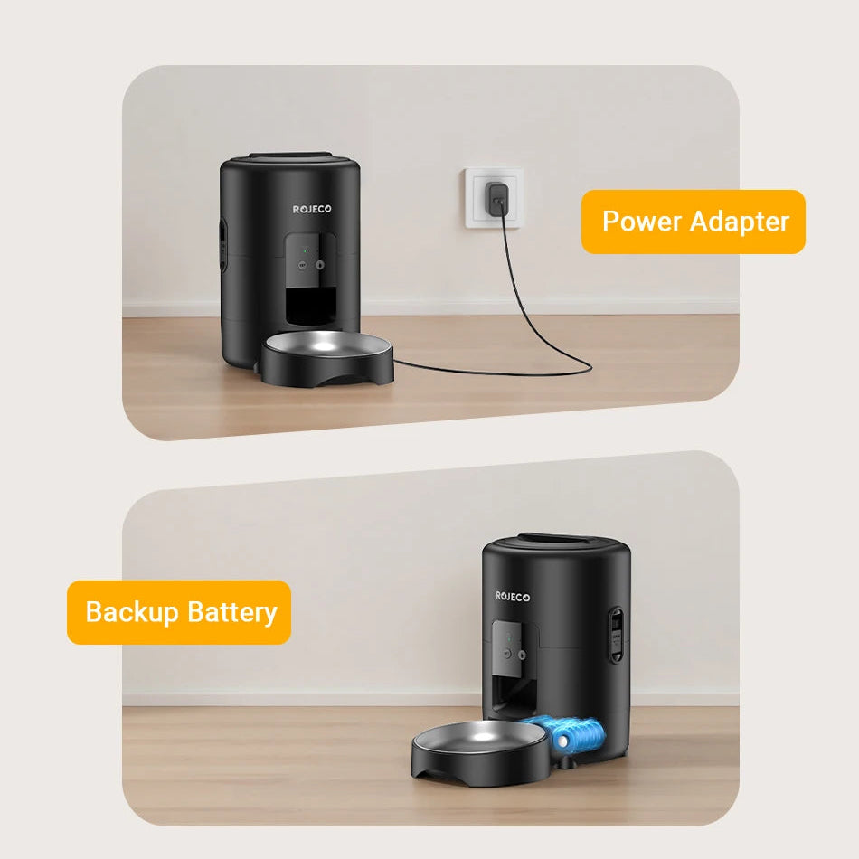 MyPetsBay™ ROJECO Smart Automatic Pet Feeder WiFi App Control Cat & Dog Food Dispenser