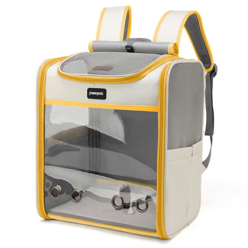 MyPetsBay™ Transparent Pet Backpack Comfort & Adventure for Your Furry Friend