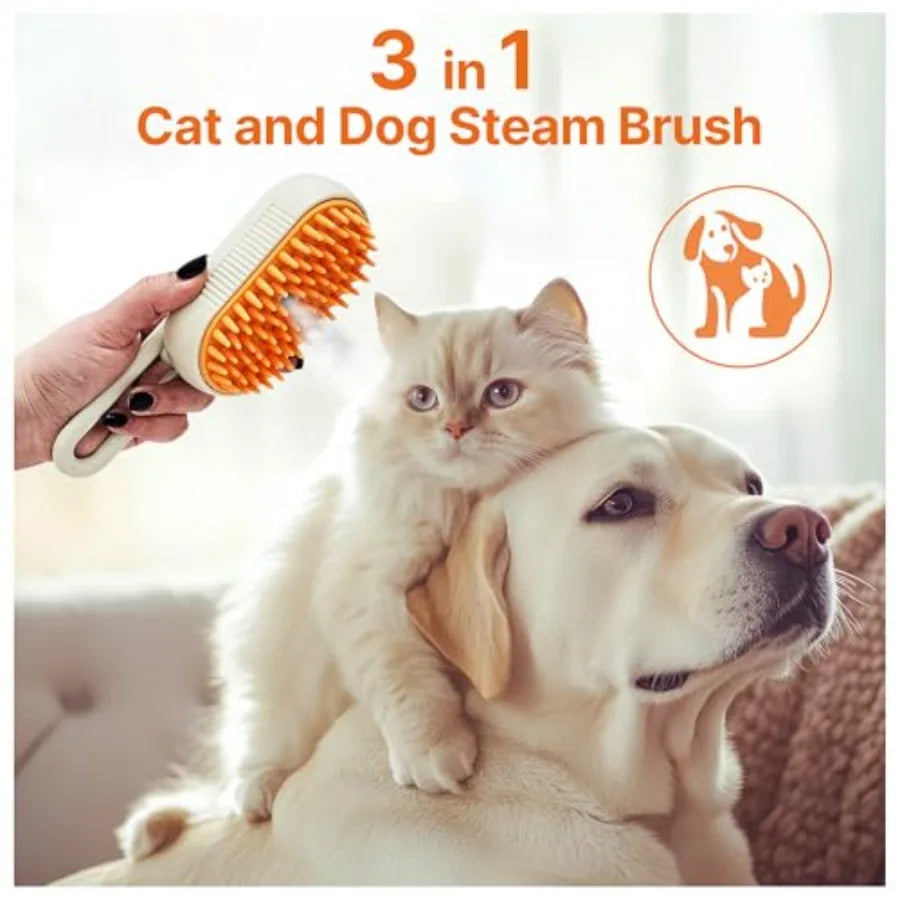 MyPetsBay™ 4-in-1 Pet Steam Brush & Grooming Comb