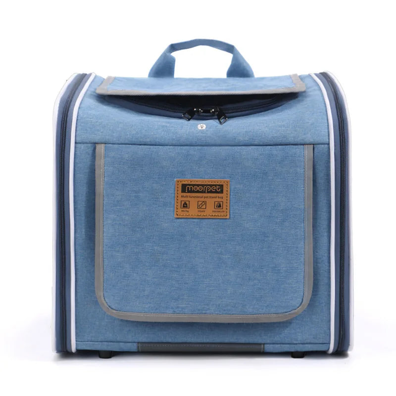 MyPetsBay™ 3-in-1 Bicycle Pet Carrier Bag  Convertible Cat & Small Dog Travel Backpack for Outdoor Adventures