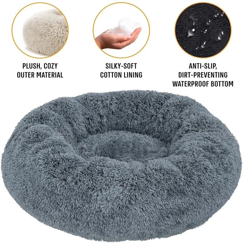MyPetsBay™ Eco-Friendly Plush Pet Bed – Warm Corduroy Dog & Cat Sofa with Non-Slip Bottom, Machine Washabl