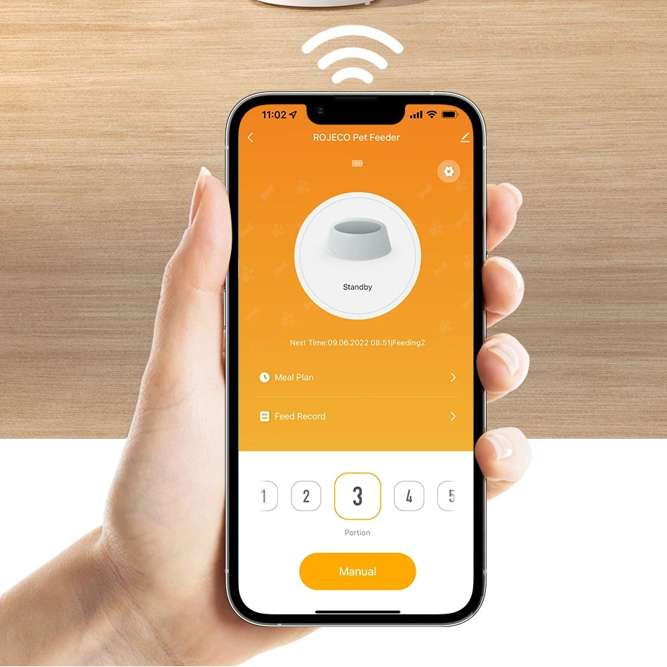 MyPetsBay™ Smart WiFi Automatic Pet Feeder Dual Bowl Food Dispenser for Cats & Dogs