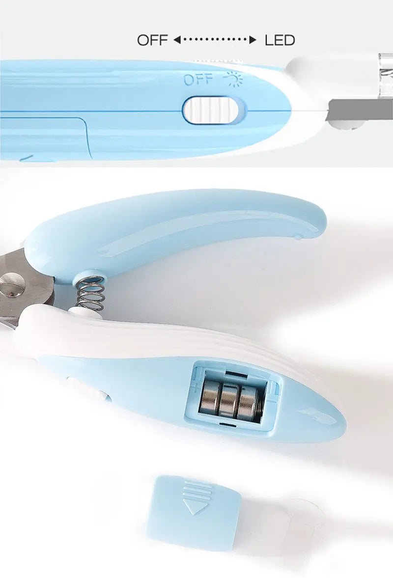 MyPetsBay™ LED Pet Nail Clipper – Safe, Precise & Easy Trimming for Cats, Dogs