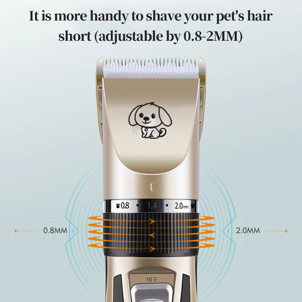 MyPetsBay™ Rechargeable Pet Clipper Grooming Kit – Professional Hair Trimmer & Shaver for Cats & Dogs