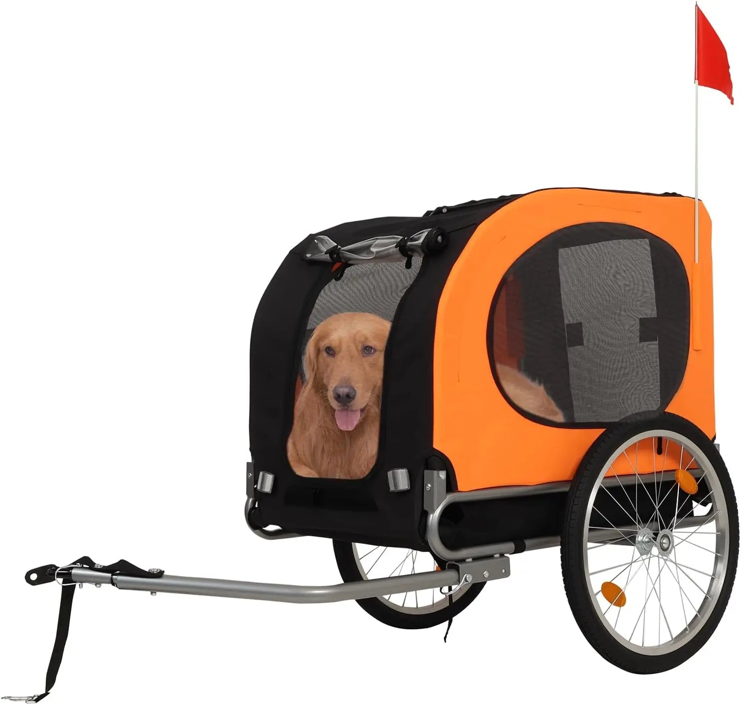 MyPetsBay™ Dog Bike Trailer Waterproof Foldable Pet Cart for Safe & Easy Rides