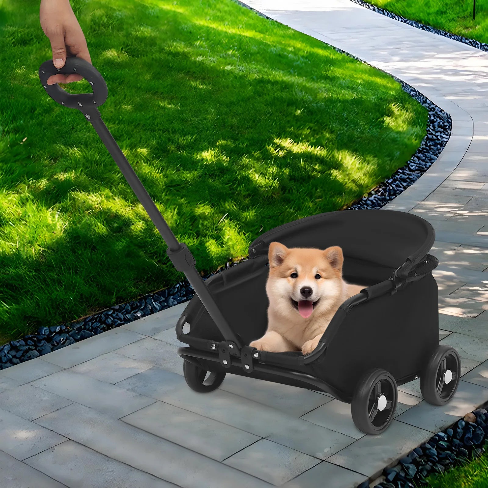 MyPetsBay™ Lightweight Foldable Pet Stroller – Travel Made Easy for Small Dogs and Cats