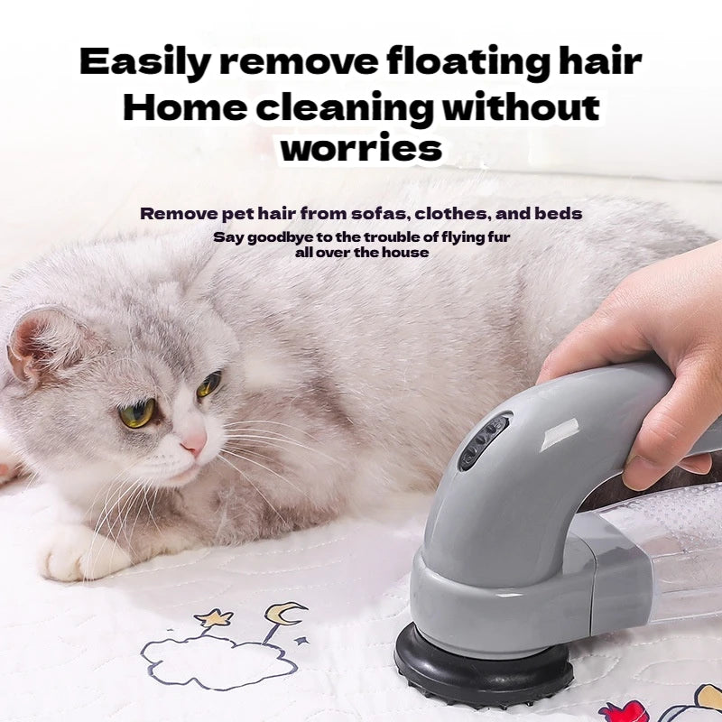 MyPetsBay™ Portable Electric Pet Hair Vacuum & Massage Brush Dual-Purpose Grooming Tool for Cats & Dogs