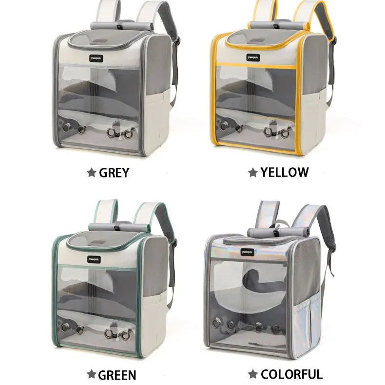 MyPetsBay™ Transparent Pet Backpack Comfort & Adventure for Your Furry Friend