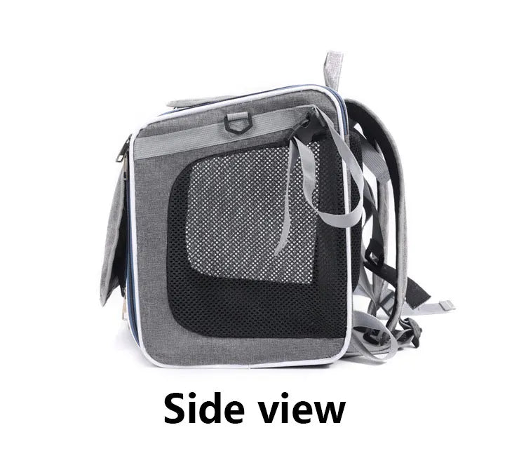 MyPetsBay™ 3-in-1 Bicycle Pet Carrier Bag  Convertible Cat & Small Dog Travel Backpack for Outdoor Adventures