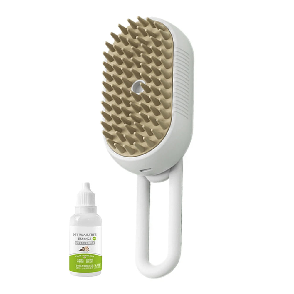 MyPetsBay™ 4-in-1 Steam Grooming Brush for Cats & Dogs USB Rechargeable  Gentle Massage  Easy Hair Removal