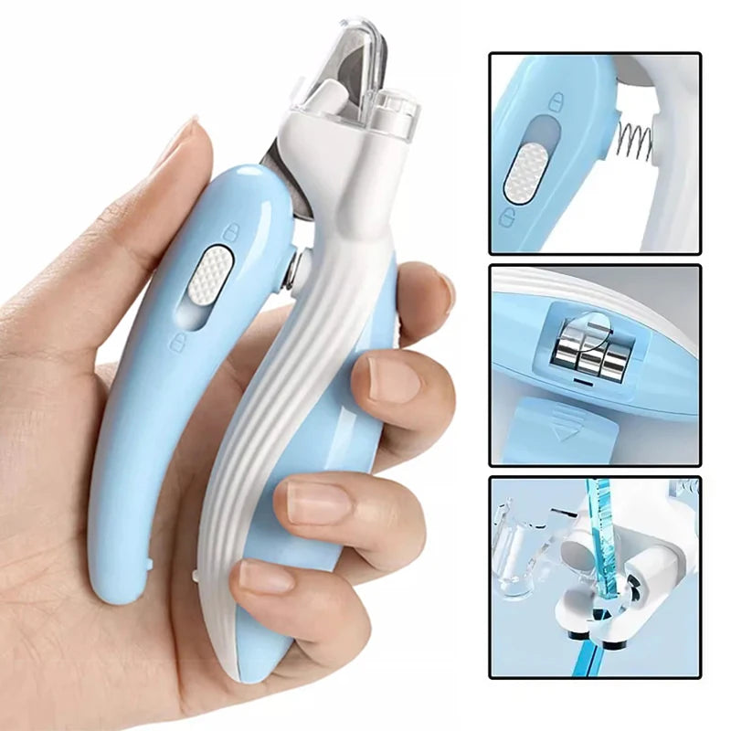 MyPetsBay™ LED Pet Nail Clipper – Safe, Precise & Easy Trimming for Cats, Dogs