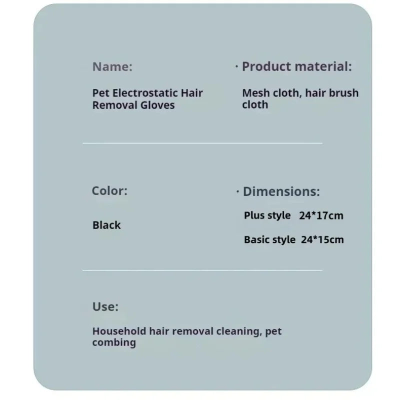 MyPetsBay™ Electrostatic Hair Glove Reusable, Washable Pet Hair Remover for Couch Carpet & Clothes