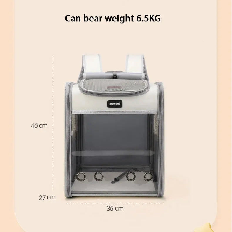MyPetsBay™ Transparent Pet Backpack Comfort & Adventure for Your Furry Friend
