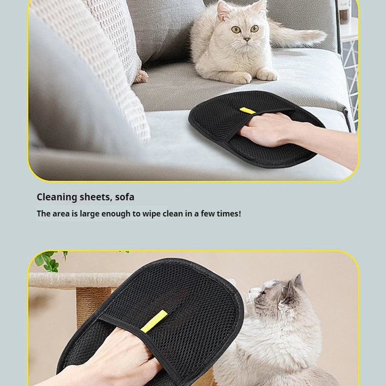 MyPetsBay™ Electrostatic Hair Glove Reusable, Washable Pet Hair Remover for Couch Carpet & Clothes