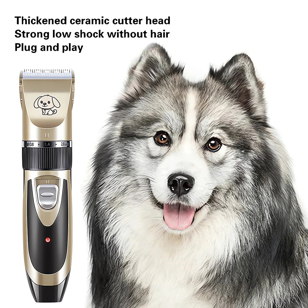 MyPetsBay™ Rechargeable Pet Clipper Grooming Kit – Professional Hair Trimmer & Shaver for Cats & Dogs