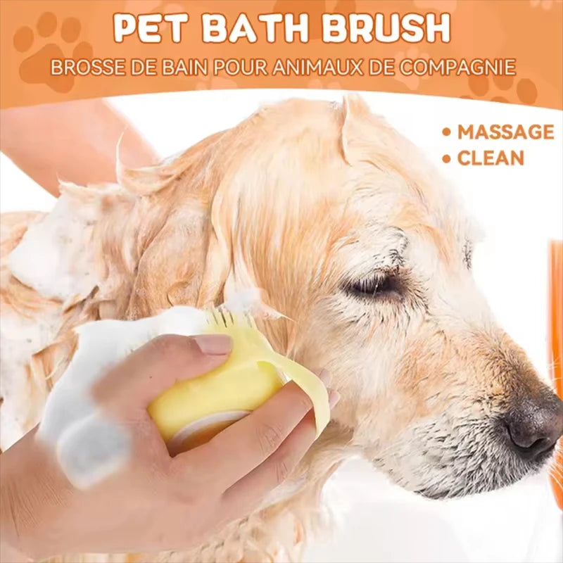 MyPetsBay™ Silicone Pet Massage & Bath Brush