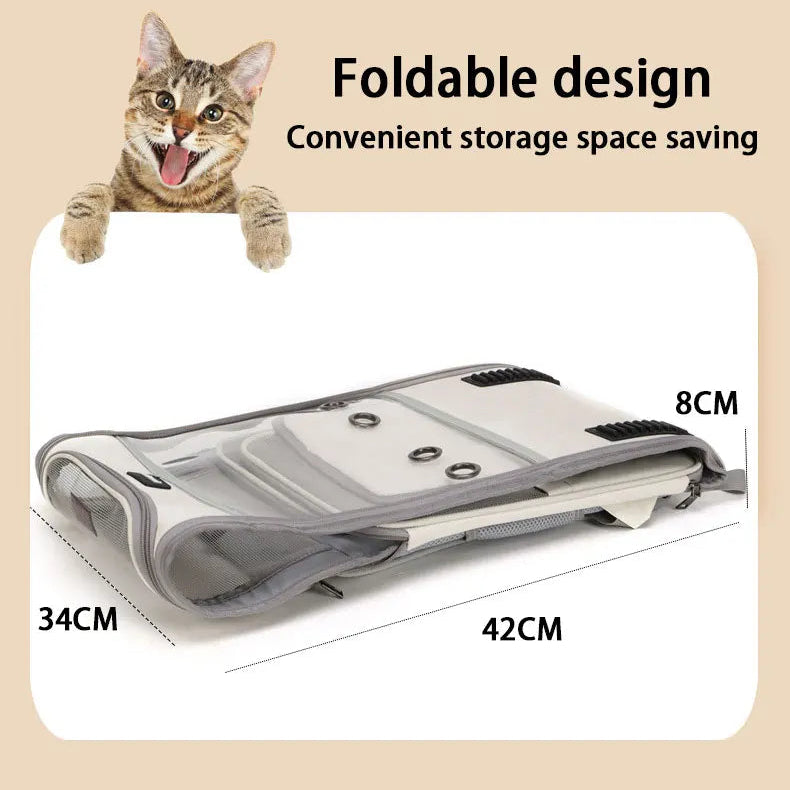 MyPetsBay™ Transparent Pet Backpack Comfort & Adventure for Your Furry Friend