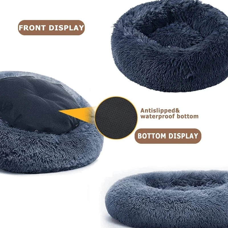MyPetsBay™ Eco-Friendly Plush Pet Bed – Warm Corduroy Dog & Cat Sofa with Non-Slip Bottom, Machine Washabl