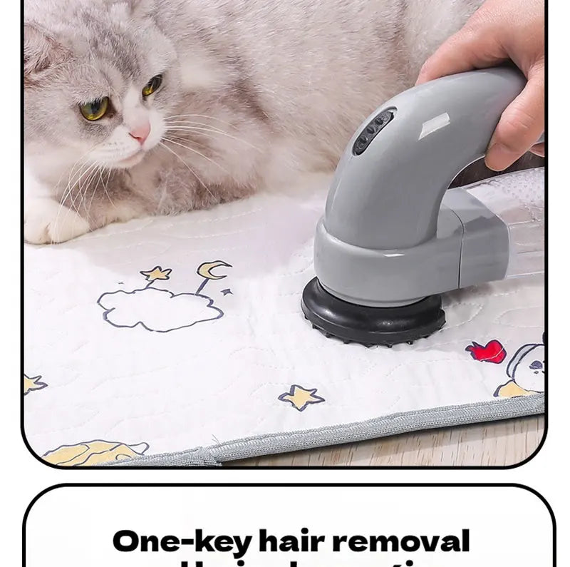 MyPetsBay™ Portable Electric Pet Hair Vacuum & Massage Brush Dual-Purpose Grooming Tool for Cats & Dogs