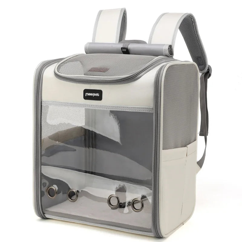 MyPetsBay™ Transparent Pet Backpack Comfort & Adventure for Your Furry Friend