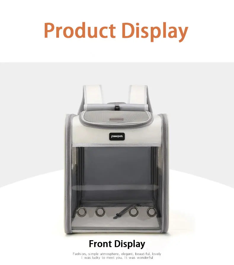 MyPetsBay™ Transparent Pet Backpack Comfort & Adventure for Your Furry Friend