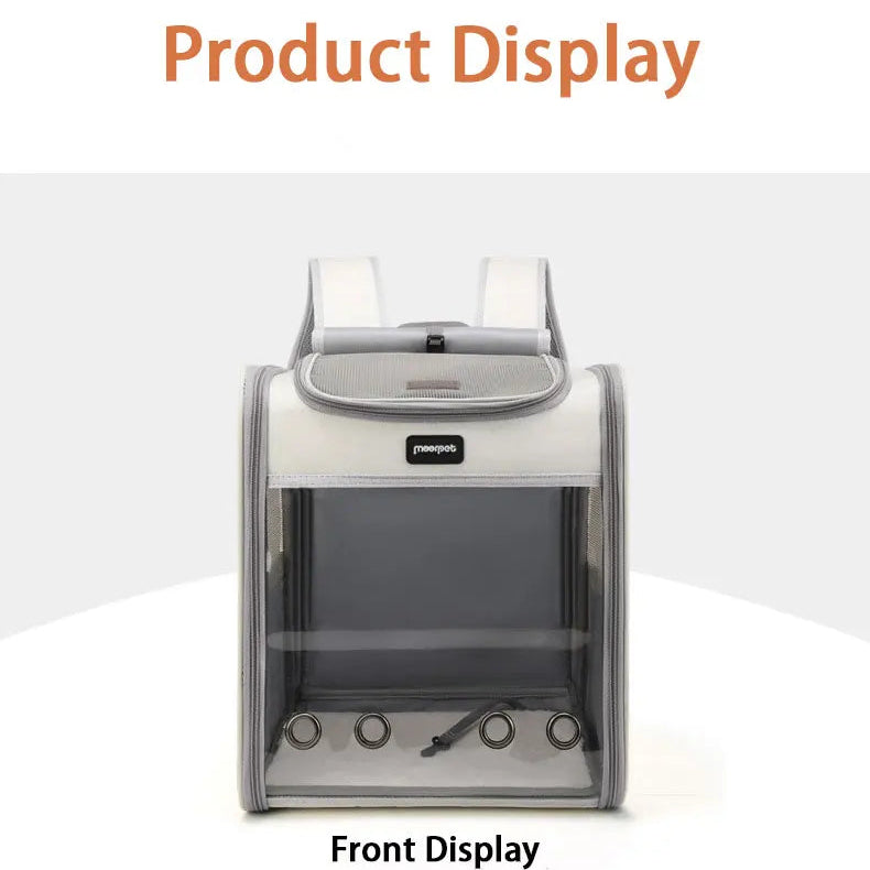 MyPetsBay™ Transparent Pet Backpack Comfort & Adventure for Your Furry Friend