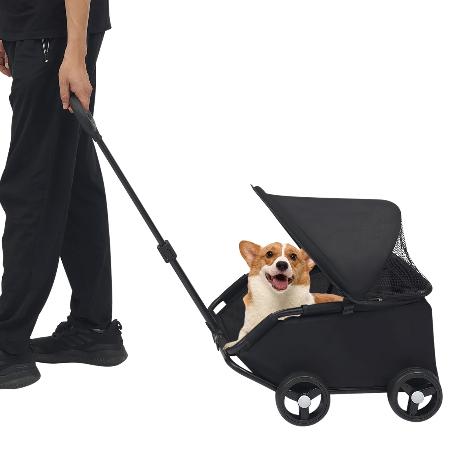 MyPetsBay™ Lightweight Foldable Pet Stroller – Travel Made Easy for Small Dogs and Cats