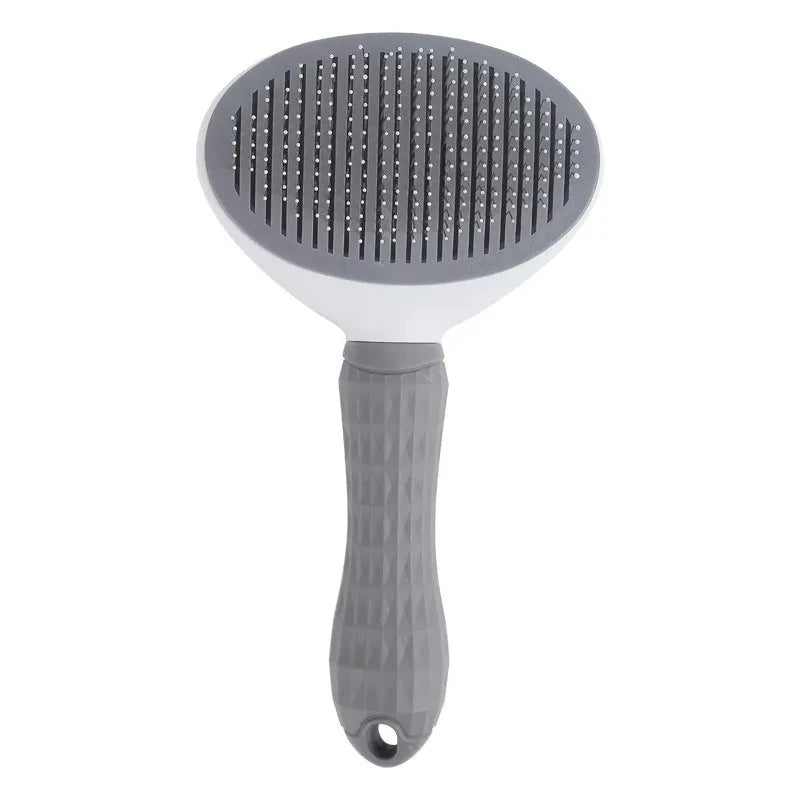 MyPetsBay™ Gentle Pet Grooming Brush – Self-Cleaning Hair Removal Comb for Dogs & Cats