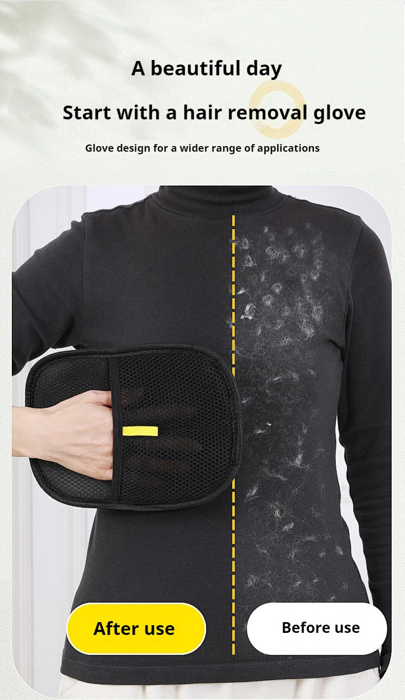 MyPetsBay™ Electrostatic Hair Glove Reusable, Washable Pet Hair Remover for Couch Carpet & Clothes